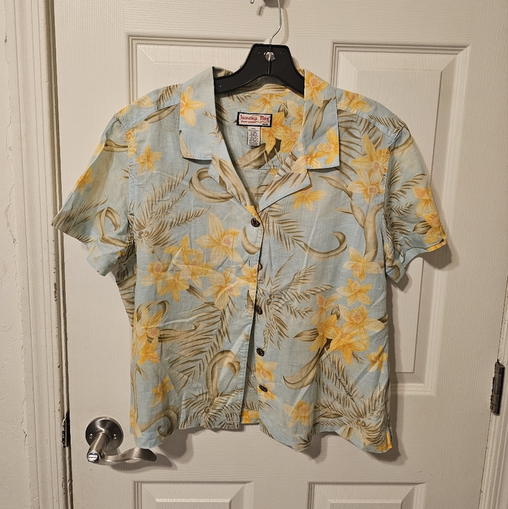 Jamaica Bay Floral Hawaiian Shirt SzPXL